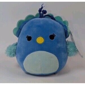 Squishmallows Priscilla Blue Peacock 5” Plush Kellytoy 2021 NWT Stuffed Animal